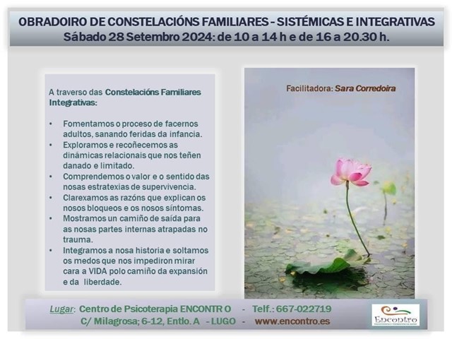 OBRADOIRO CONSTELACIÓNS FAMILIARES 28 SETEMBRO