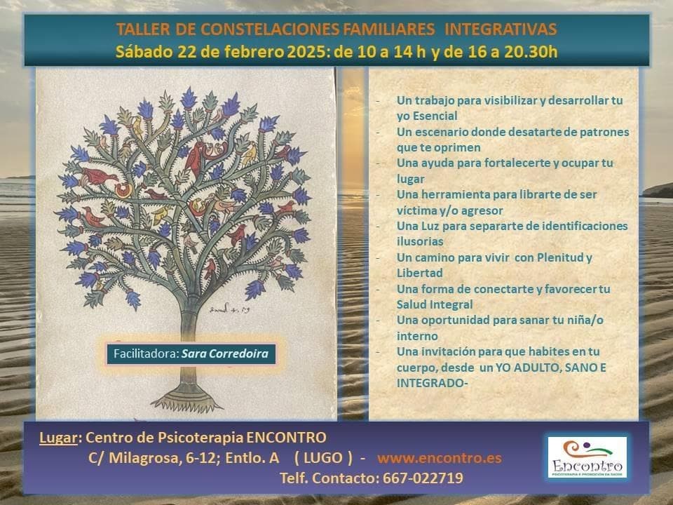 TALLER DE CONSTELACIONES FAMILIARES INTEGRATIVAS EL 22 DE FEBRERO